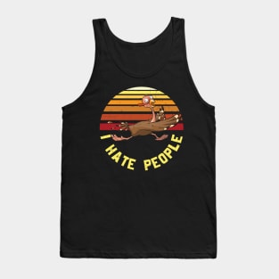 I Hate People Funny Turkey Thanksgiving Day Gift T-shirt Tank Top